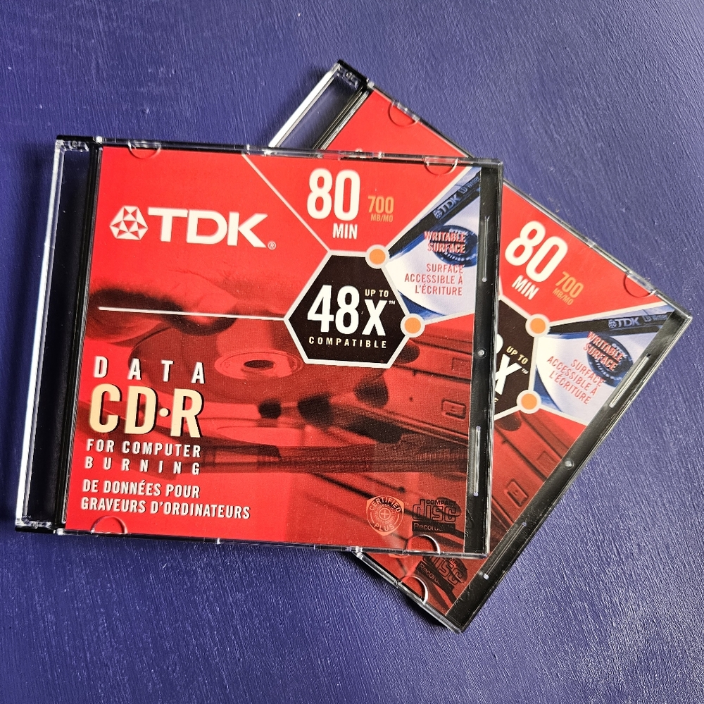 TDK writibles CDs to burn and save your precious files